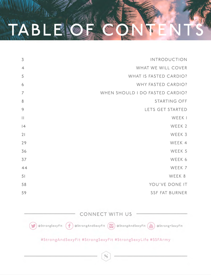 Strong + Sexy Fit Fasted Cardio Guide (downloadable book)